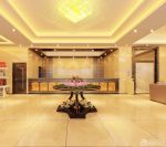 小型酒店大厅吊顶设计装修效果图2025图片