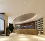 现代小型酒店大厅吊顶装修效果图2025图片 