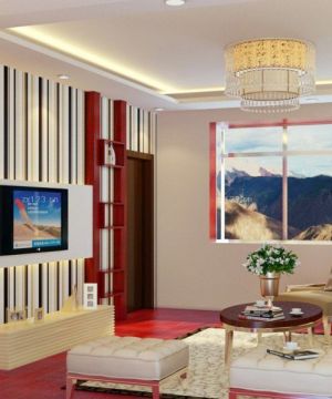 时尚小户型电视背景墙装修效果图大全2025图片欣赏