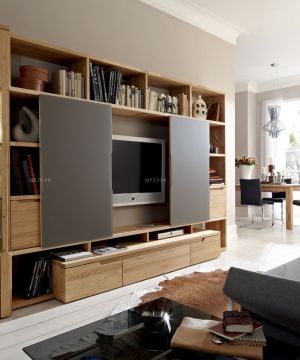 创意电视背景墙组合电视柜装修效果图大全2023图片