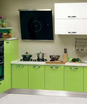 精美厨房绿色橱柜装修效果图大全2023图片