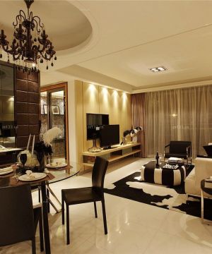 电视背景墙混搭设计风格装修效果图大全2025图片