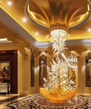 欧式风格小型酒店室内吊顶设计效果图2025图片 