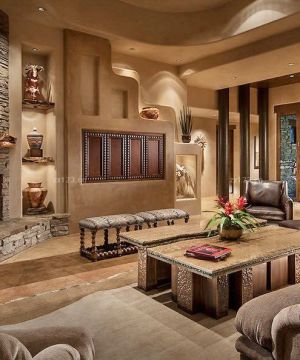 创意美式风格客厅装修效果图大全2025图片