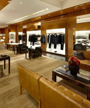 2025最新服装店原木地板装修效果图片