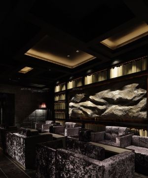 2025酒吧室内背景墙设计装修效果图片大全