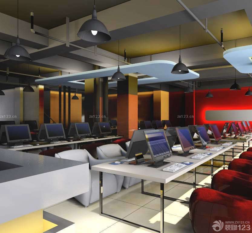 2025网吧简约吊灯装修效果图片