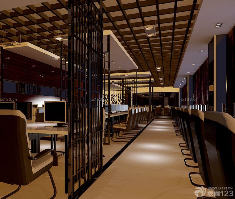 网吧桌椅效果图大全2025