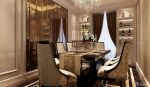 室内装修欧式风格餐厅与客厅酒柜隔断装修图片