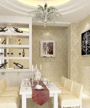 欧式创意家居餐厅与客厅酒柜隔断设计图片