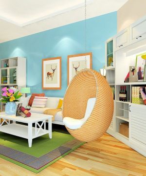 小户型客厅休闲创意椅子装修效果图大全2023图片