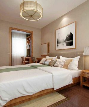 现代中式风格小户型卧室装修效果图大全2023图片
