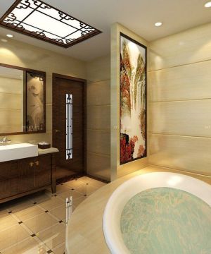 豪华中式室内浴室装修效果图大全2023图片
