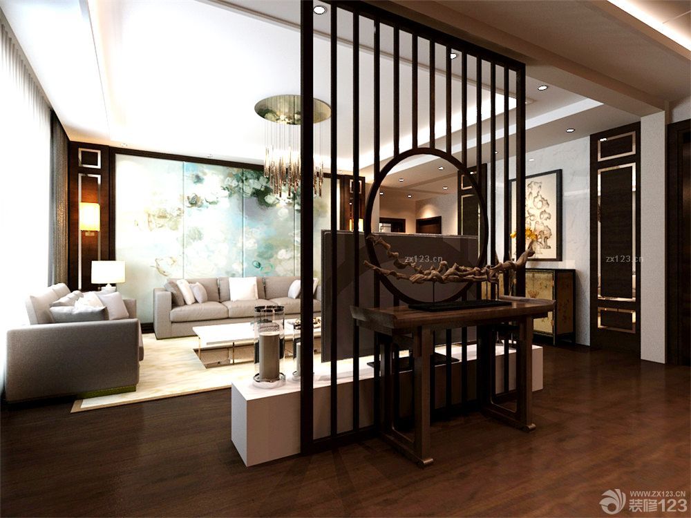 2023中式风格家装客厅设计效果图片