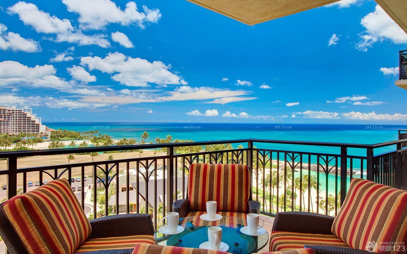 海景别墅阳台休闲区装修效果图大全2025图片