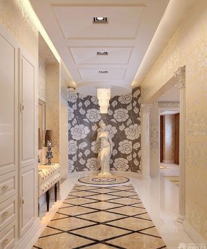 精致三居室进门玄关装修效果图片大全2025