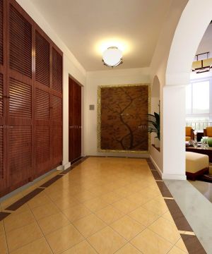 简约美式风格进门玄关装修效果图2025图片大全