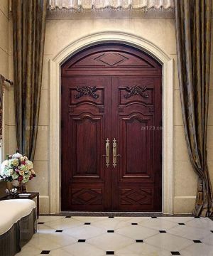 欧式别墅进门玄关装修效果图2025图片大全