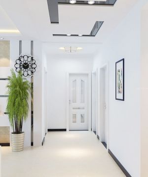 精致进门玄关白色墙面装修效果图片2025大全