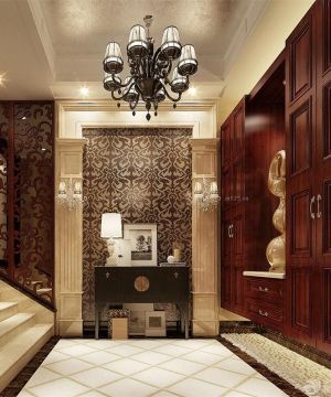 小别墅进门玄关装修设计效果图片大全2025