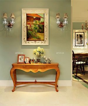 传统美式风格进门玄关装修效果图2025图片大全