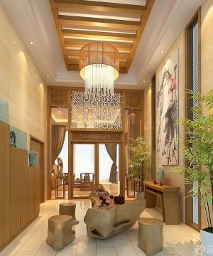 中式风格进门玄关装修效果图2025图片大全