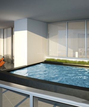 别墅阳台游泳池设计装修效果图大全2023图片