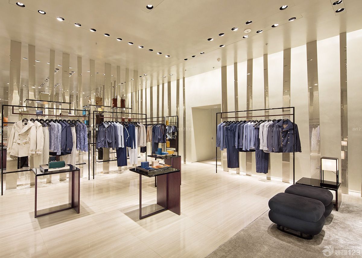 时尚服装店隔断设计装修效果图片大全2025 