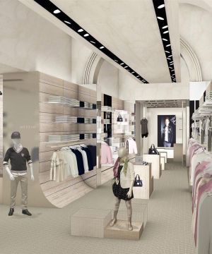 时尚儿童服装店装修效果图片大全2025 