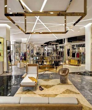 奢华服装店石材地面装修效果图大全2025图片