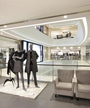 简约服装店灰色地砖装修效果图片大全2025