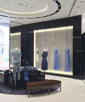 时尚服装店吊顶造型装修效果图片大全2025 