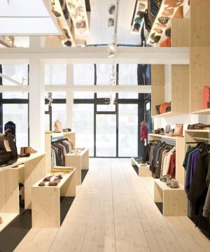 经典服装店原木地板装修效果图大全2025图片欣赏