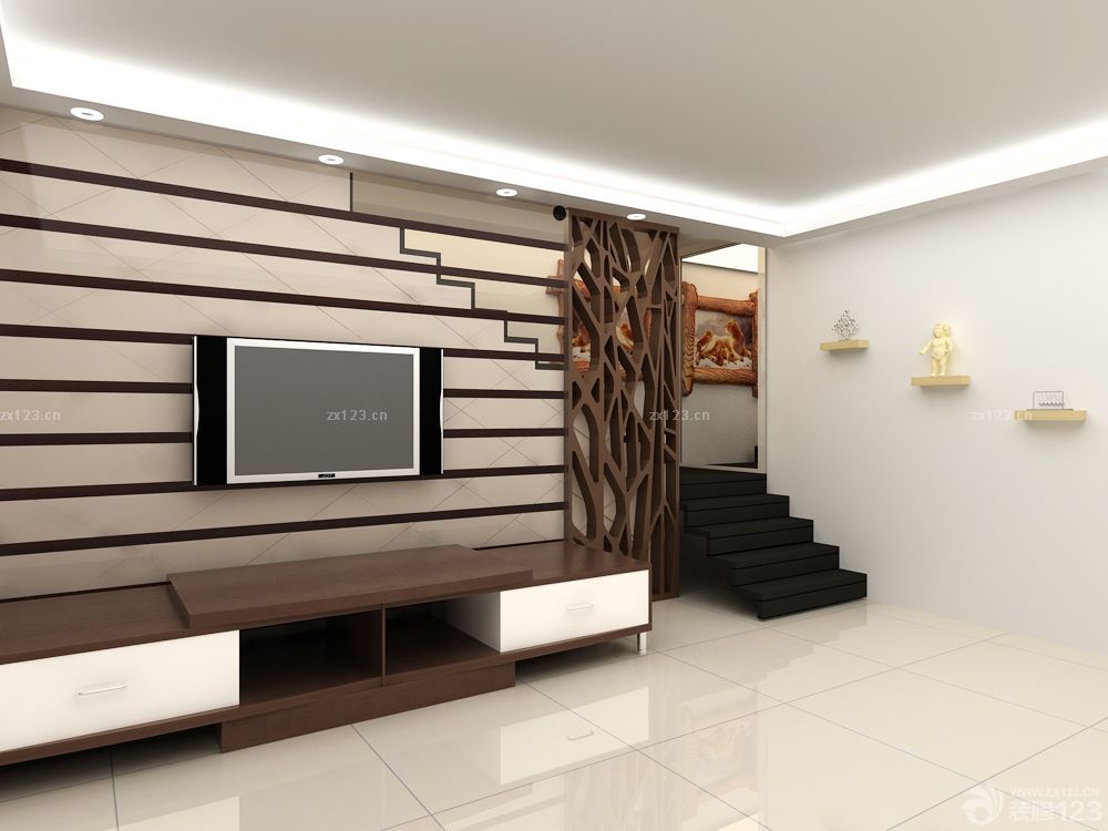 2023年现代简约室内电视背景墙设计装修效果图
