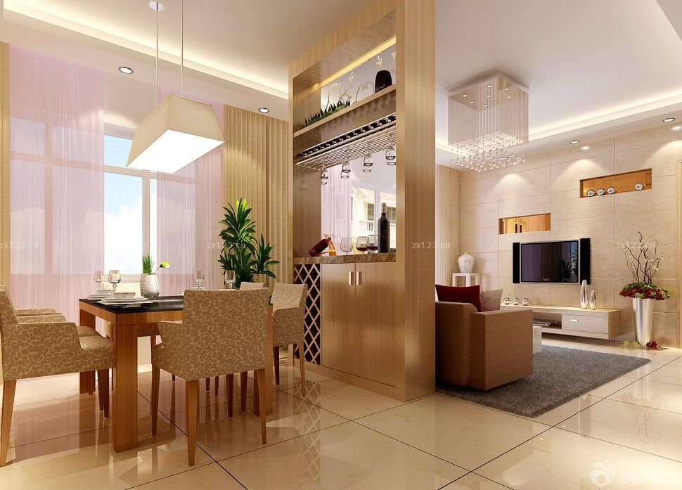 2025家装客厅酒柜隔断效果图 