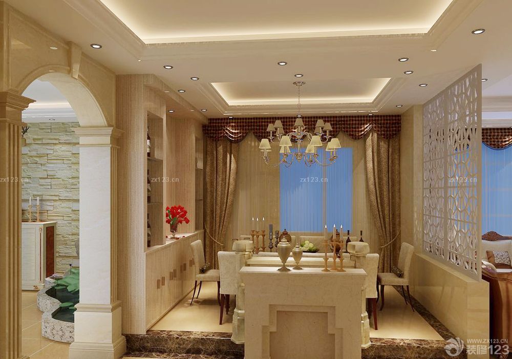 2025欧式风格装修酒柜隔断效果图片