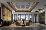 中式餐厅吊顶设计装修效果图大全2025