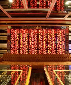 小型ktv包厢沙发背景墙装修效果图片2025