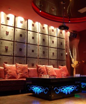 2025小型ktv包厢沙发背景墙装修效果图片