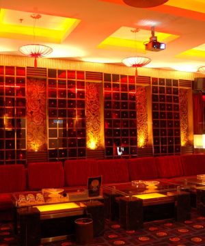 2025小型ktv包厢沙发背景墙装修效果图片