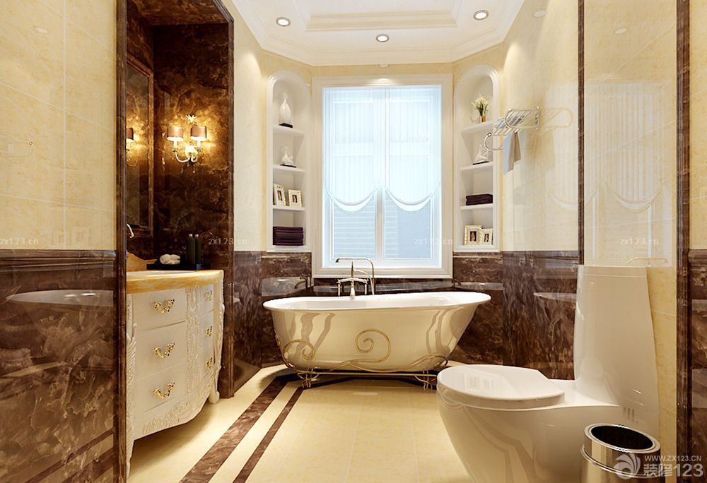 2023酒店洗手间浴室柜装修效果图片