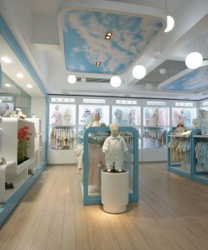 2025服装店室内橱窗陈列装修效果图图片 