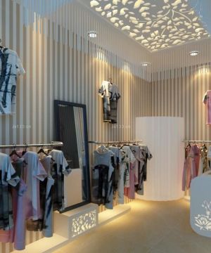 2025小服装店室内吊顶装修效果图大全 
