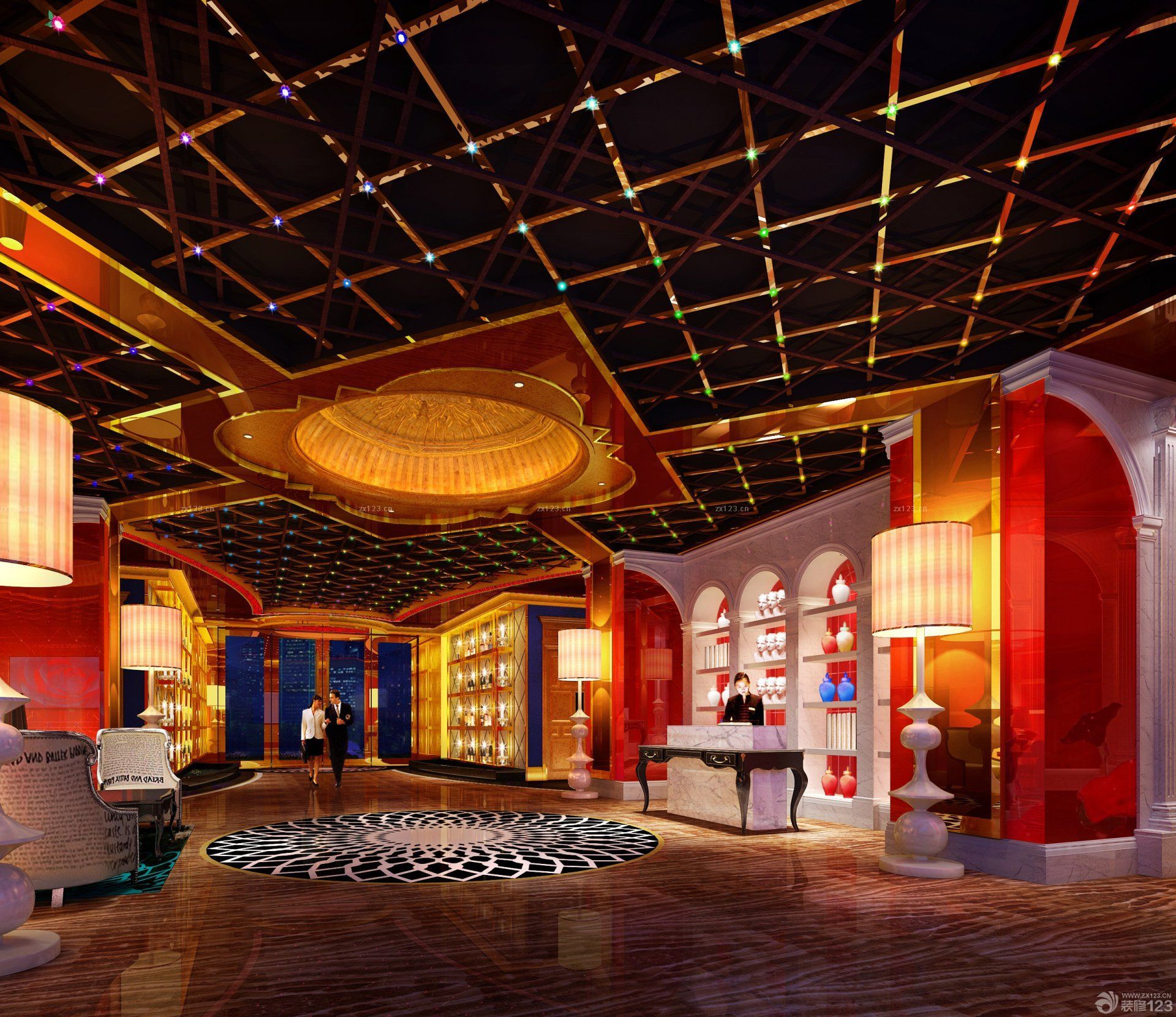 2025最新ktv大厅吊顶设计装修效果图片