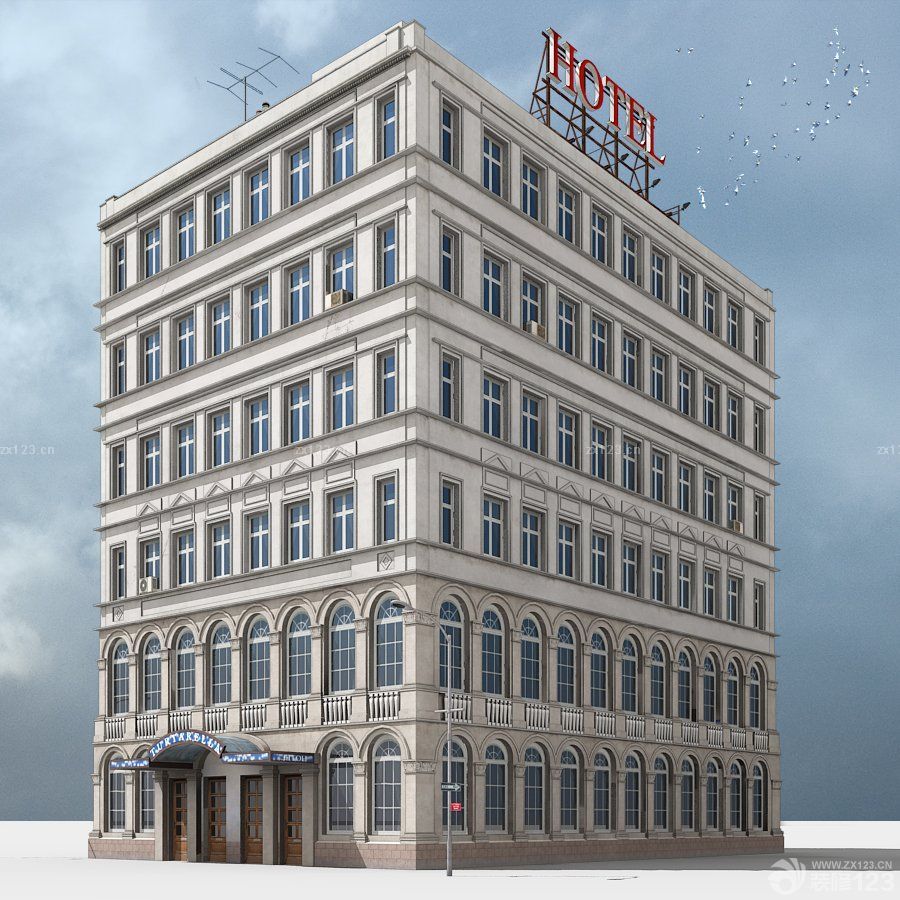 酒店公寓窗户建筑效果图片