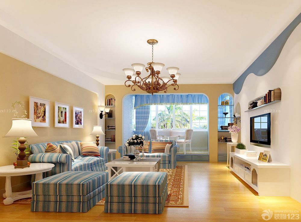 家装客厅家装窗帘效果图大全2025