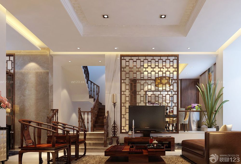 家装客厅隔断设计效果图大全2025