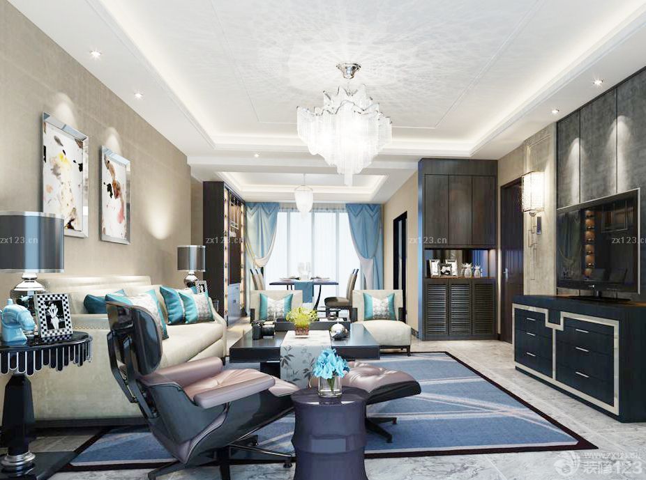 家装客厅地毯效果图大全2025