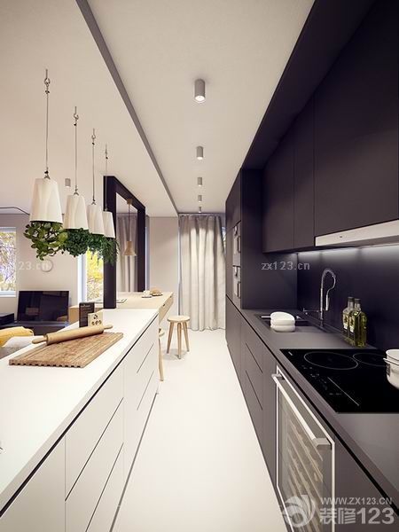 开放式厨房整体橱柜图片装修