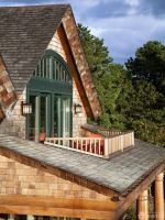 美式别墅室内阁楼窗户护栏装修效果图